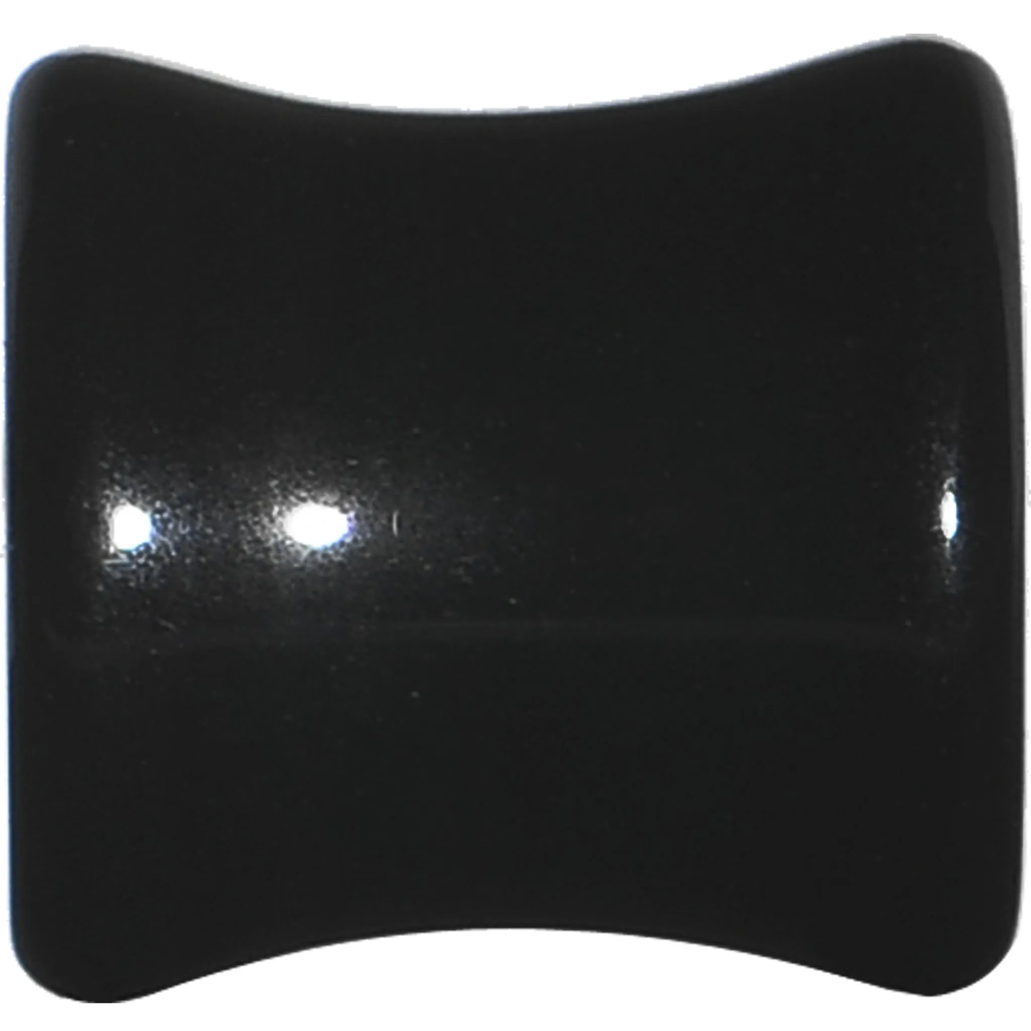 00 Gauge Natural Black Obsidian Saddle Plug Set