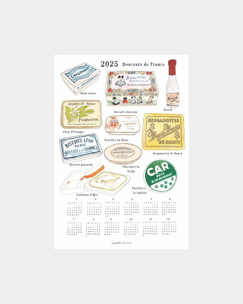 2025 Calendar Cloth: Box of French Sweets