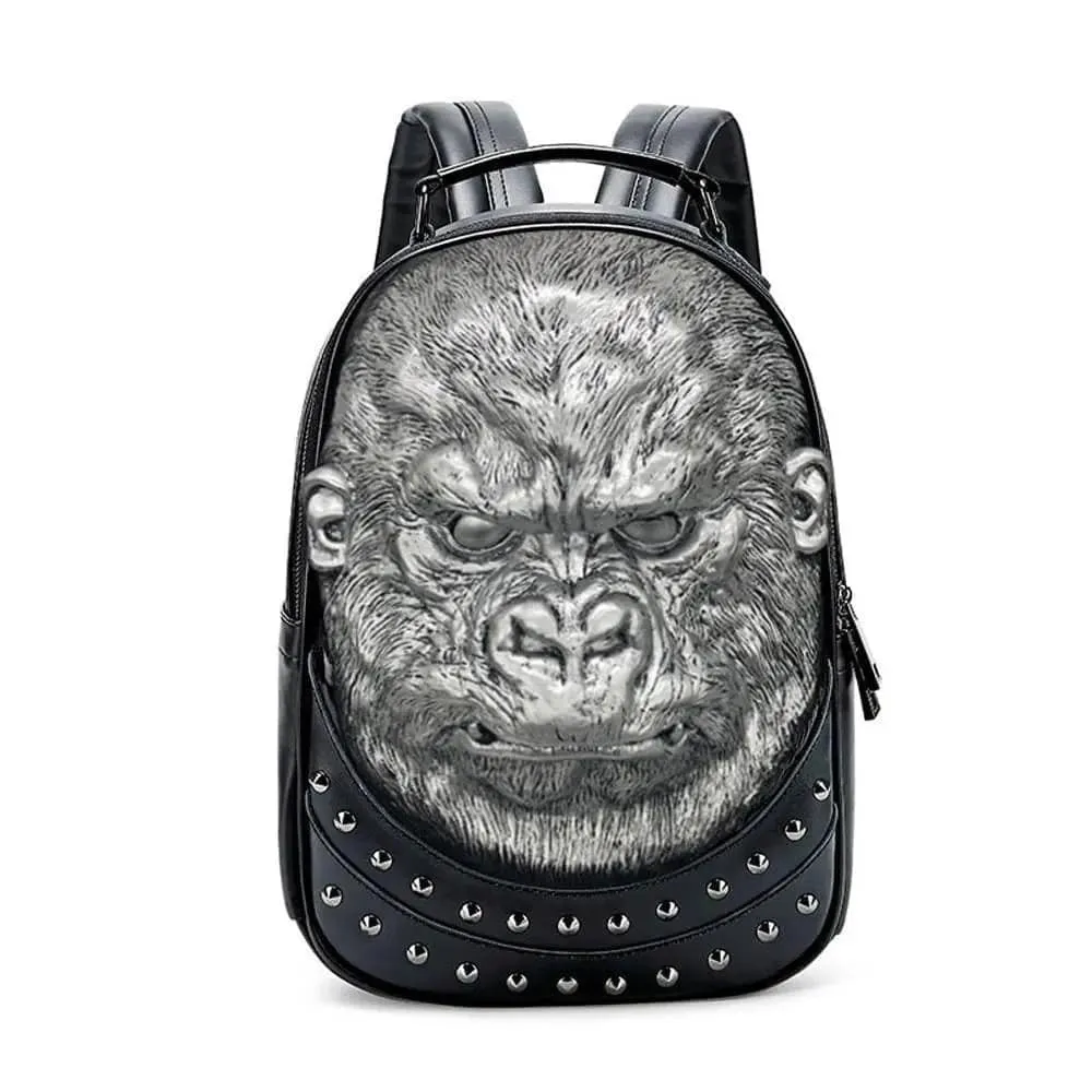 3D Backpack 3D modeling Waterproof Studded Apeman Wild Backpack Hip Hop Rucksacks