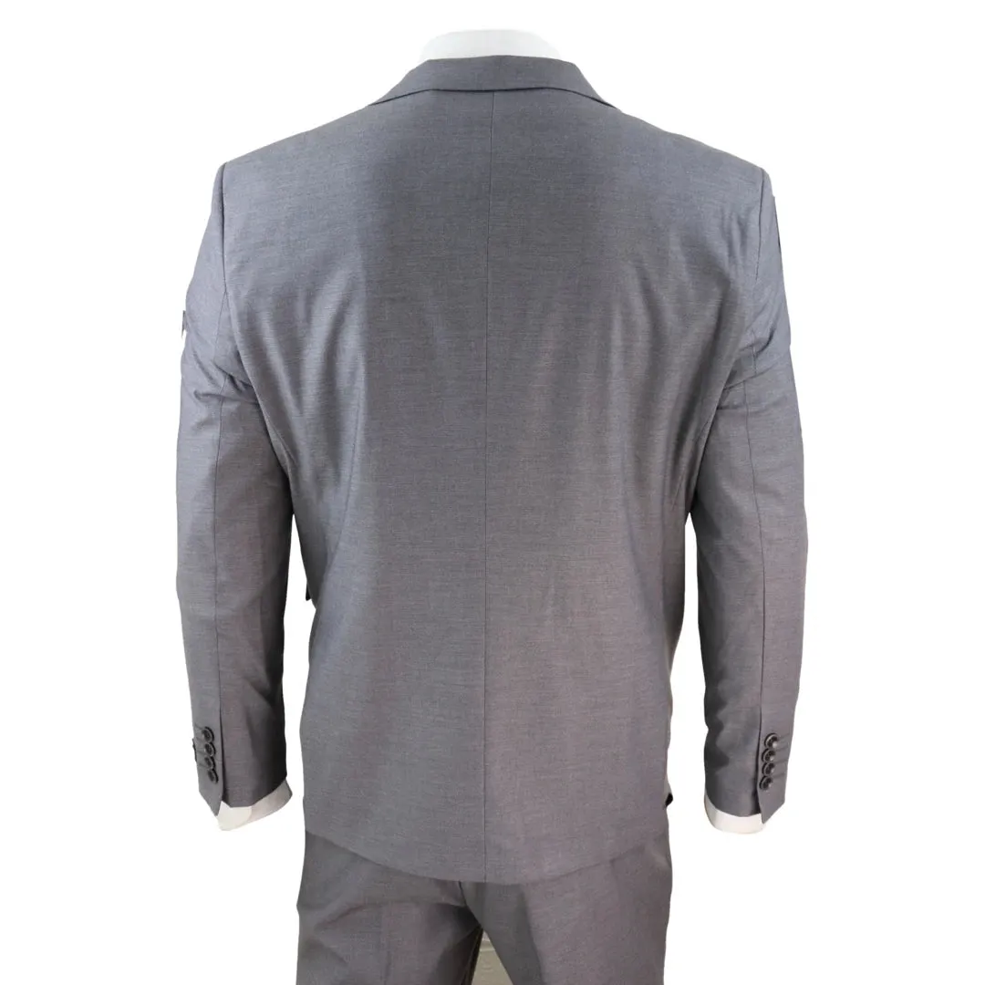 469 - Men's 3 Piece Suit Grey Formal 1920s Classic Gatsby