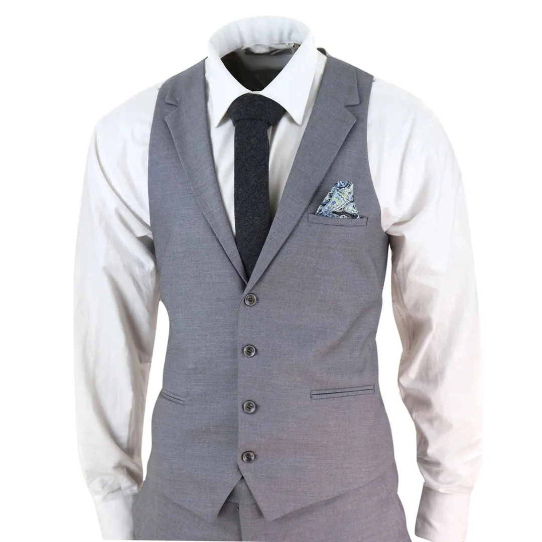 469 - Men's 3 Piece Suit Grey Formal 1920s Classic Gatsby