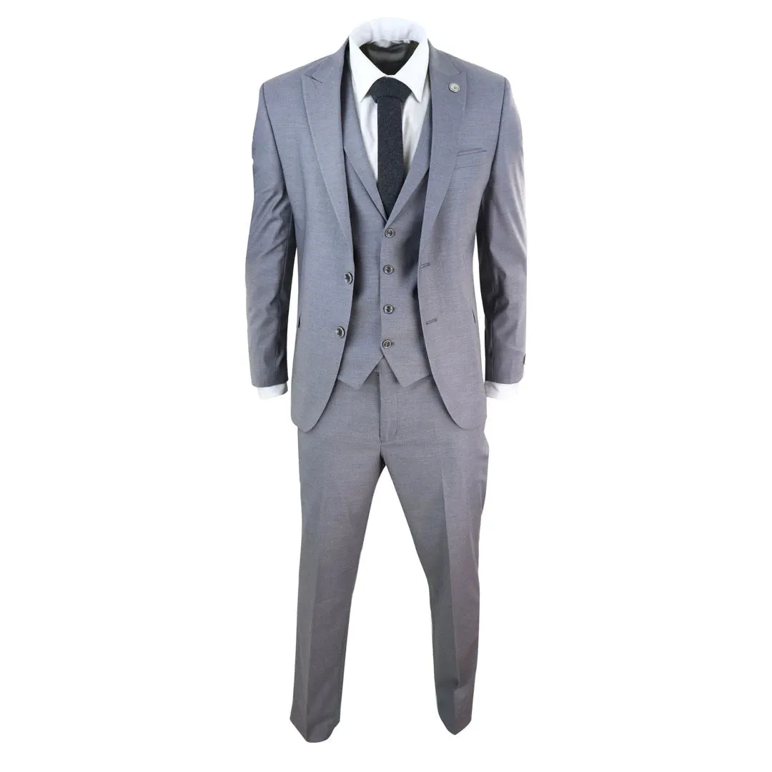 469 - Men's 3 Piece Suit Grey Formal 1920s Classic Gatsby