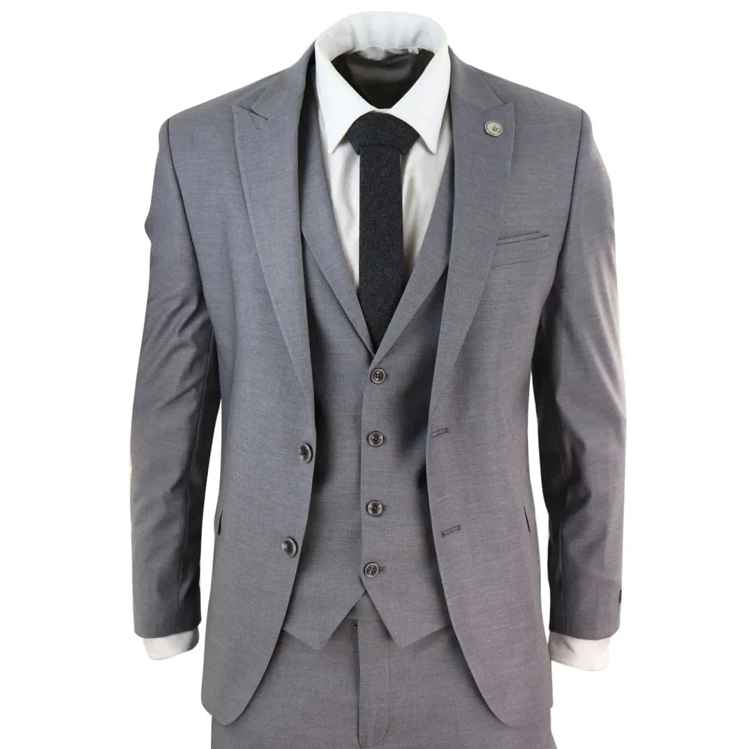 469 - Men's 3 Piece Suit Grey Formal 1920s Classic Gatsby