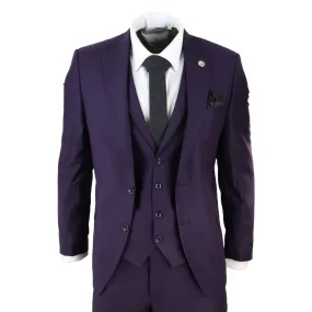 469 - Men's 3 Piece Suit Plum Formal 1920s Classic Gatsby