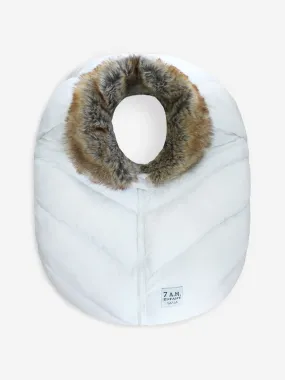 7AM Enfant Baby Car Seat Cocoon Faux Fur-Tundra in White