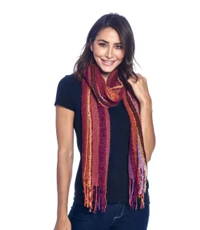 Alpaca Fringe Scarf - Boucle - Autumn