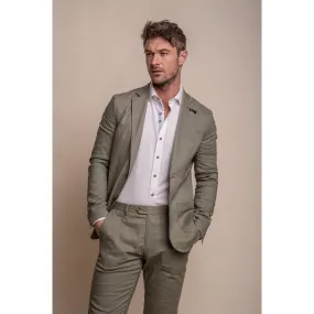 Alvari - Men's Sage Linen Summer 2 Piece Wedding Suit