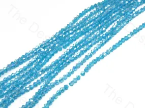 Aqua Blue Transparent Bicone Crystal Beads (Wholesale)