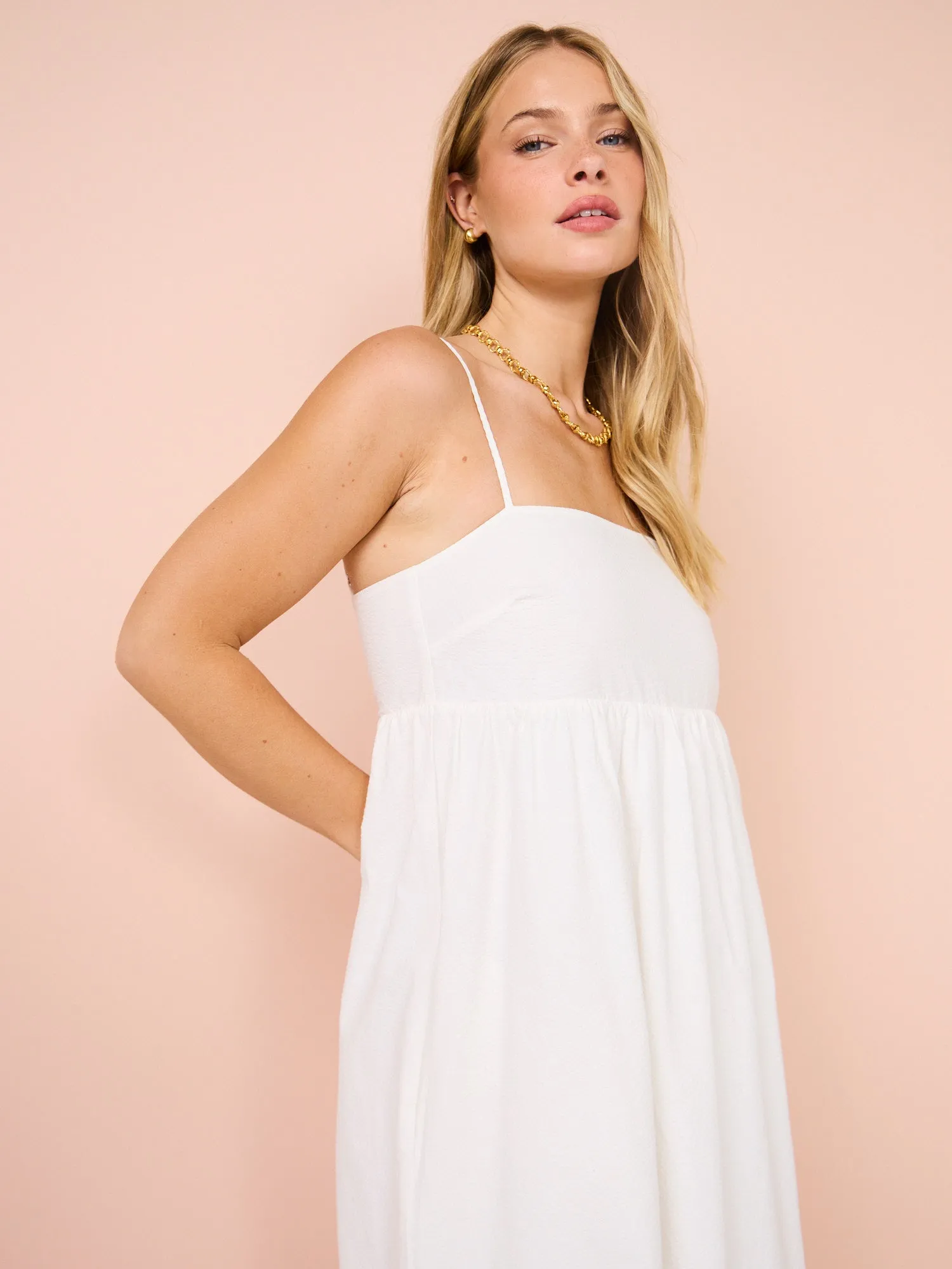 Assembly Label Seraphina Seersucker Dress in White