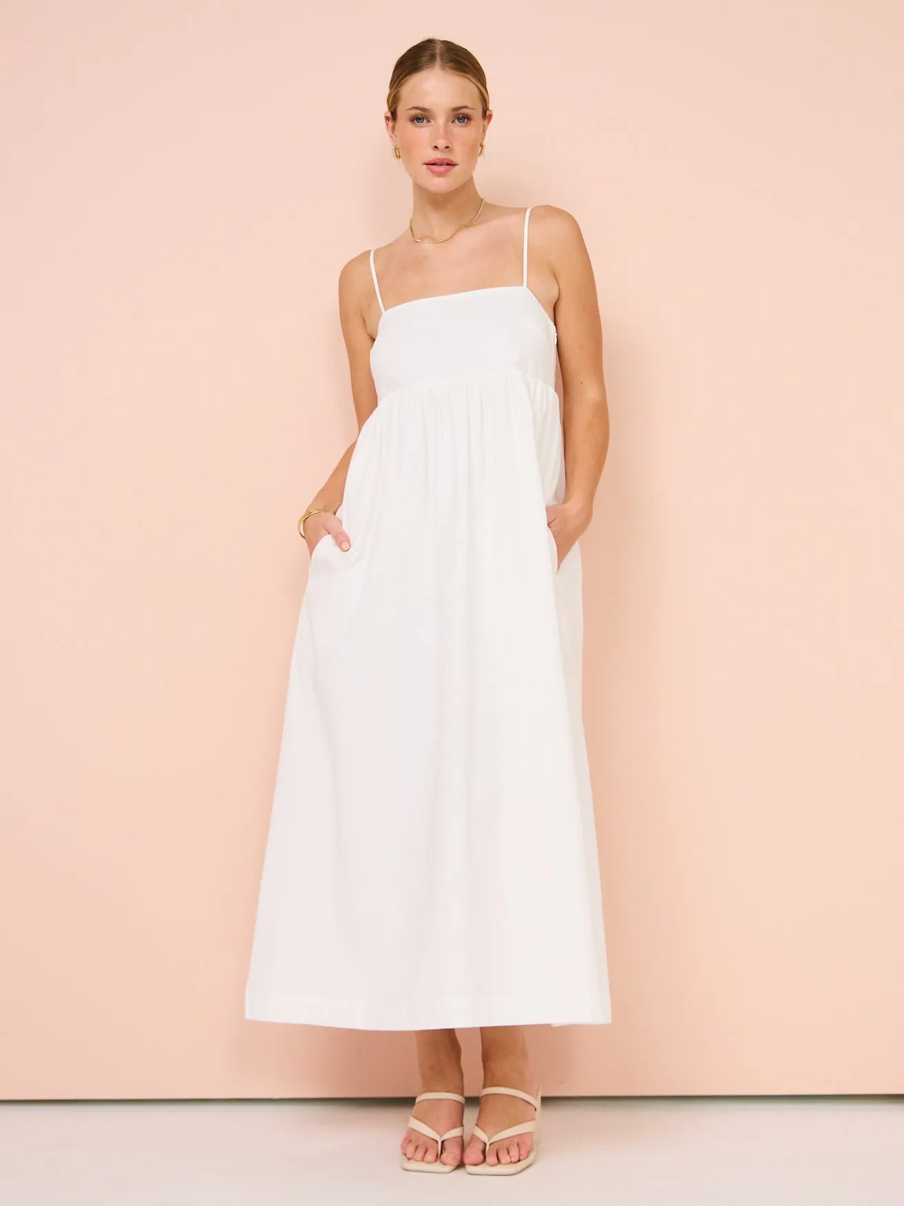 Assembly Label Seraphina Seersucker Dress in White