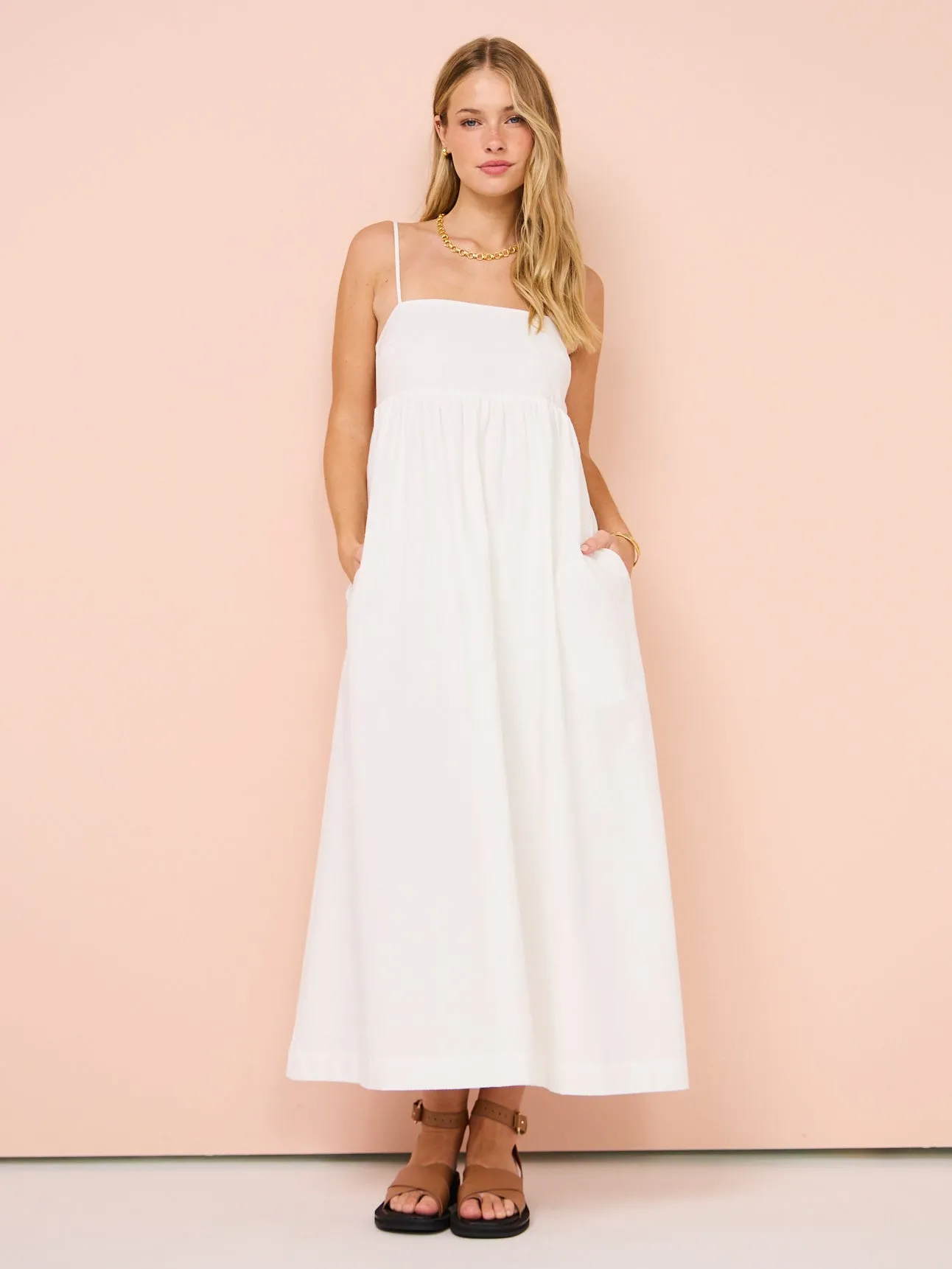 Assembly Label Seraphina Seersucker Dress in White