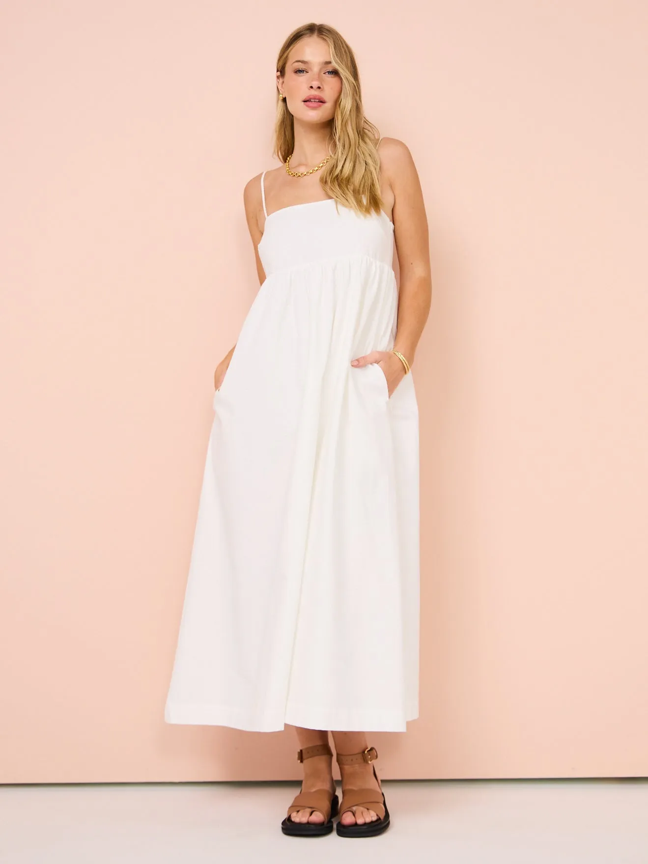 Assembly Label Seraphina Seersucker Dress in White