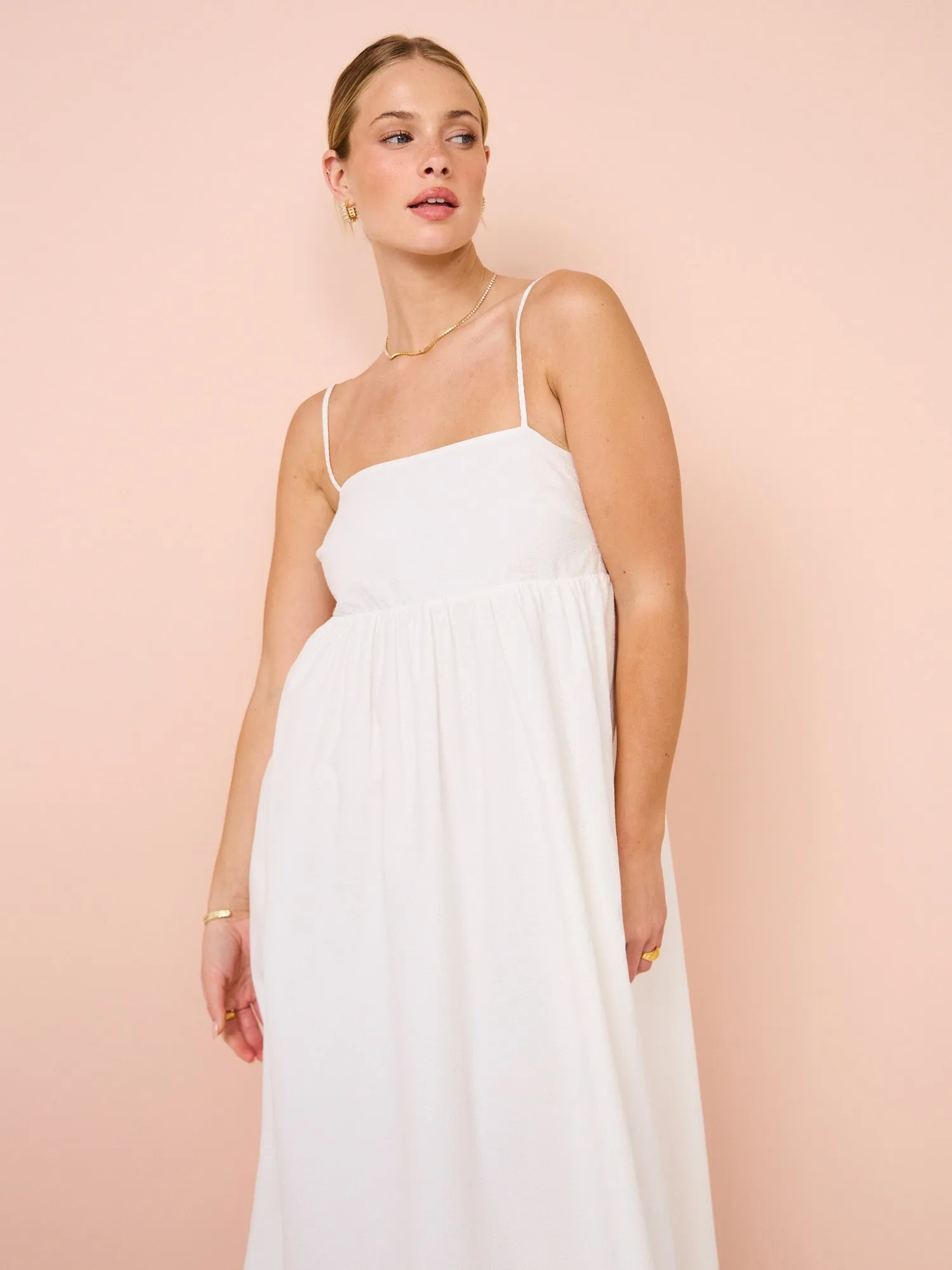 Assembly Label Seraphina Seersucker Dress in White