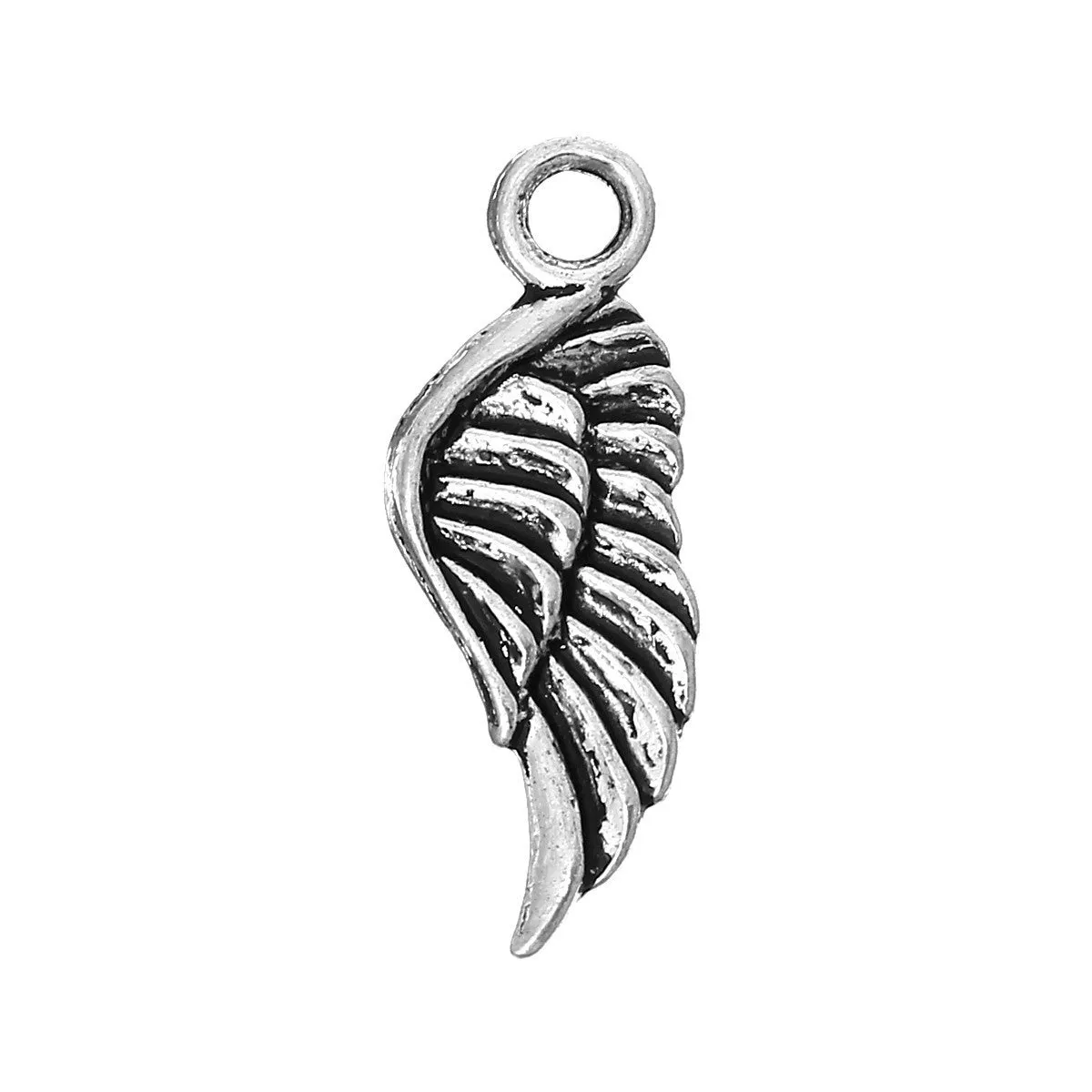 AVBeads Celtic Wings Silver 21mm x 8mm Metal Charms 10pcs