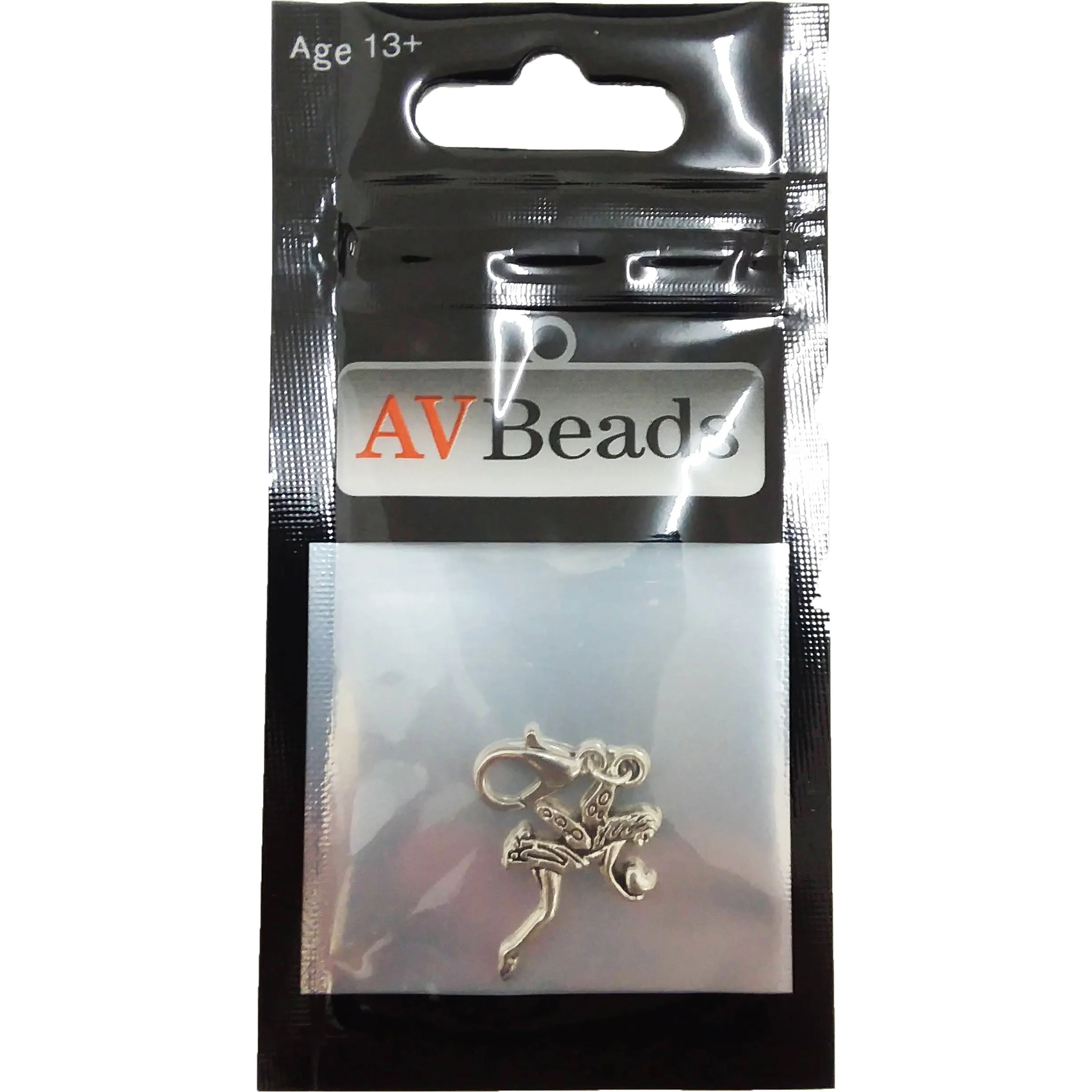 AVBeads Clip-On Charms Fairy Gift Charm Silver Metal Pagan Charm Clip