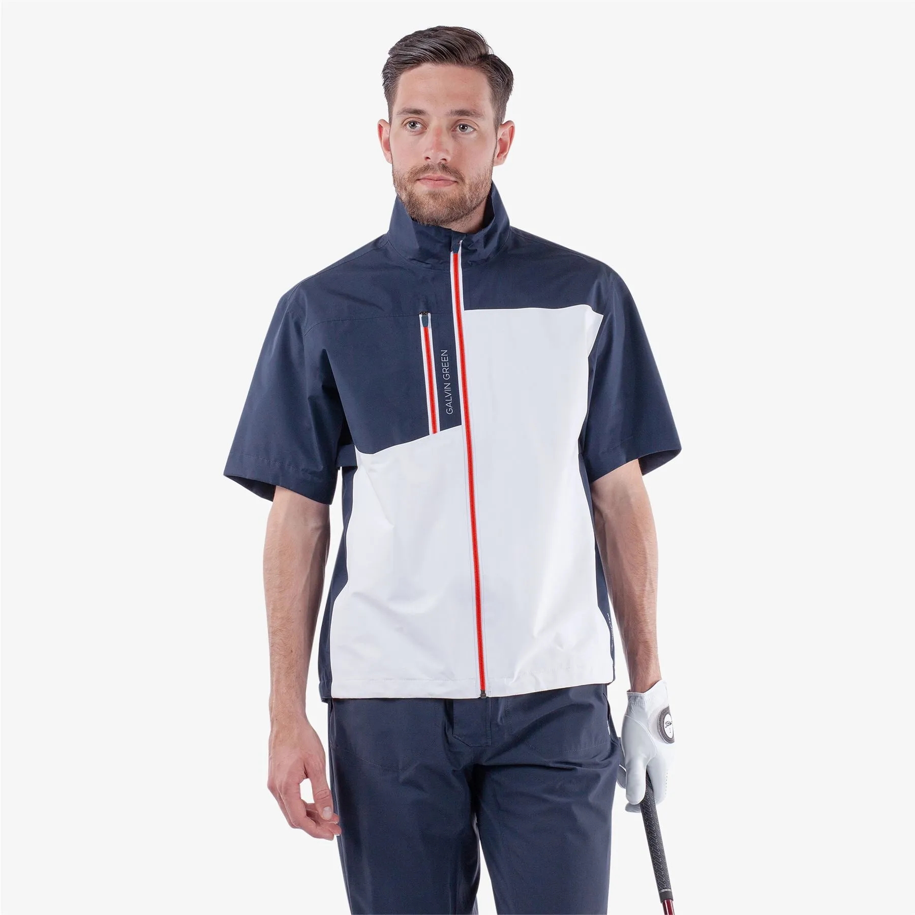 Axl GORE-TEX SS Waterproof Jacket White/Navy/Red - AW24