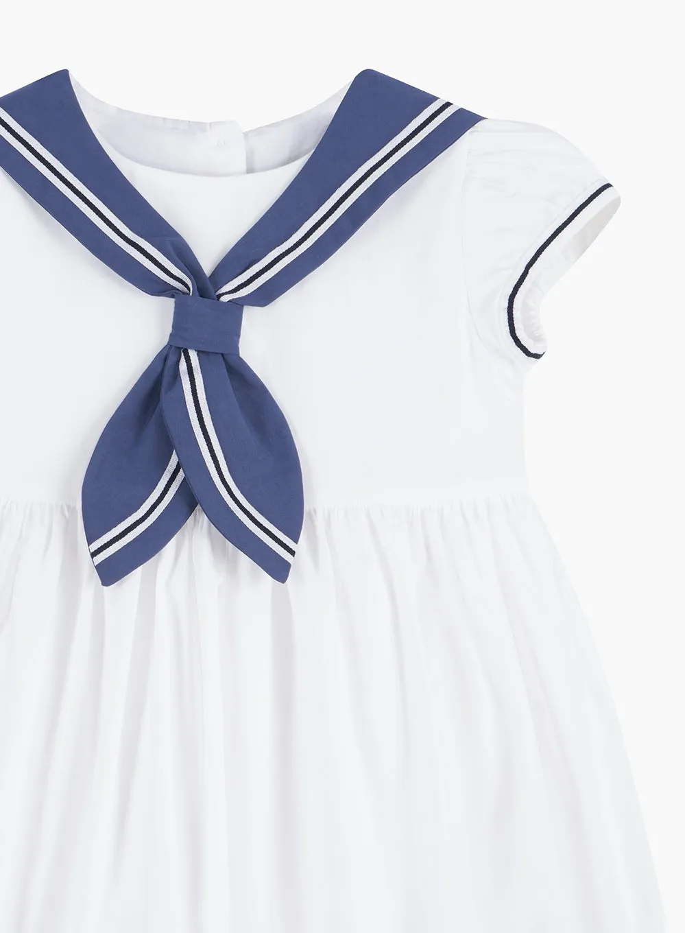 Baby Philippa Sailor Dress in White