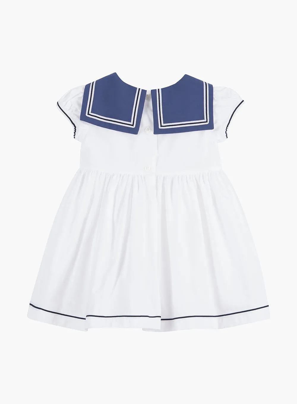 Baby Philippa Sailor Dress in White