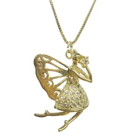 Ballerina Fairy Charm Necklace