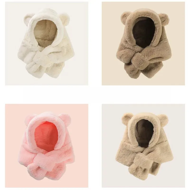 Bear Cub Cozy Hat Scarf Set for Babies