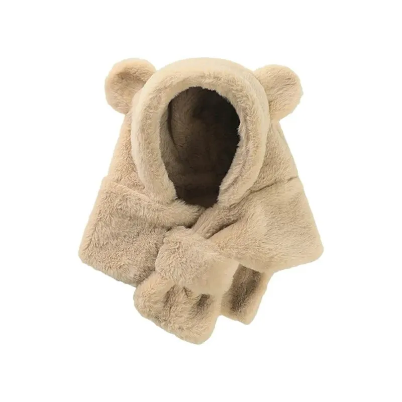 Bear Cub Cozy Hat Scarf Set for Babies