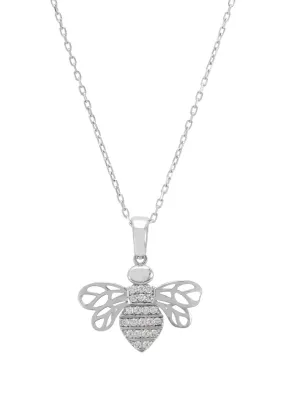 Bees Knees Pendant Necklace Silver