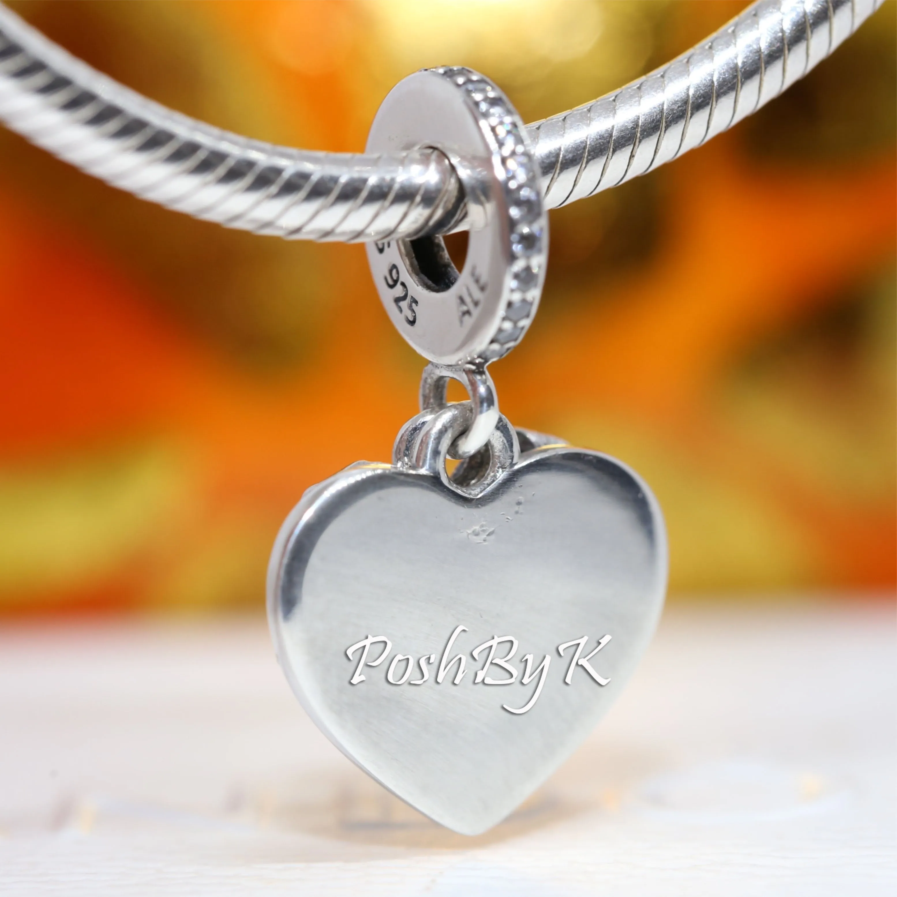 Bow & Love Heart Charm 799221C01