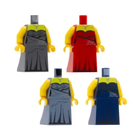 Bridesmaid Wrapped Dress with Necklace (Various Colours) - Custom Design Minifigure Outfit