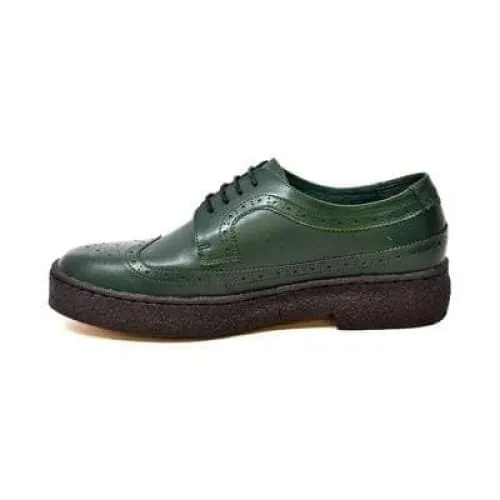 British Walkers Wingtip Low Cut Men's Hunter Green Leather