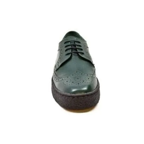 British Walkers Wingtip Low Cut Men's Hunter Green Leather