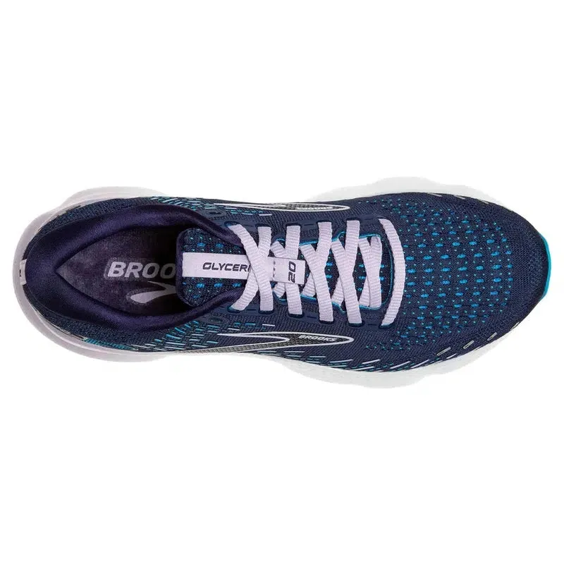 Brooks Women's Glycerin 20 Road Running Shoes - Navy/Purple