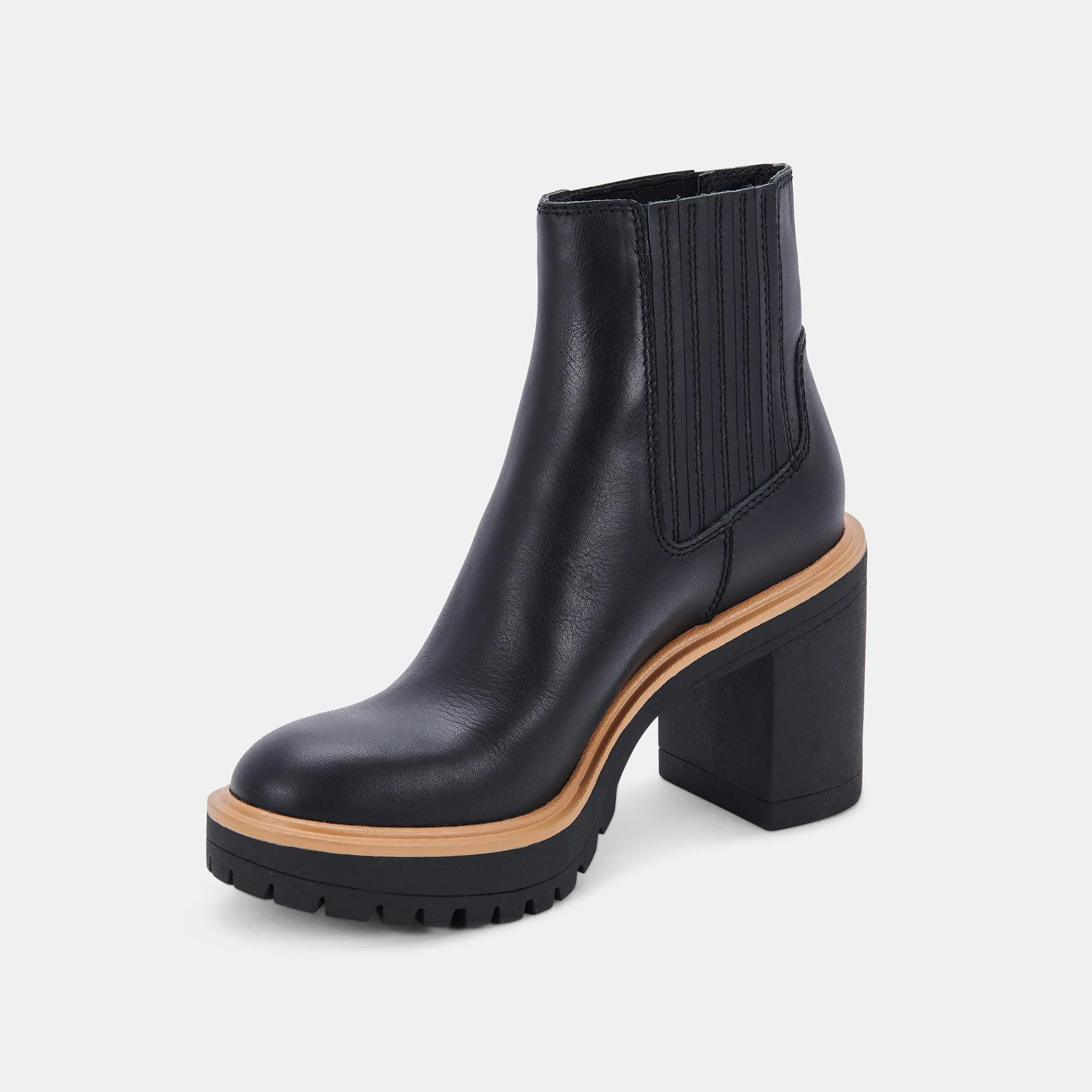 CASTER H2O BOOTIES ONYX LEATHER - re:vita