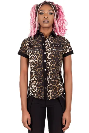 Cat's Meow Cap-Sleeve Shirt - Resurrect