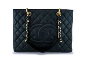 Chanel Black Caviar Classic Grand Shopper Tote GST Shopping Bag GHW