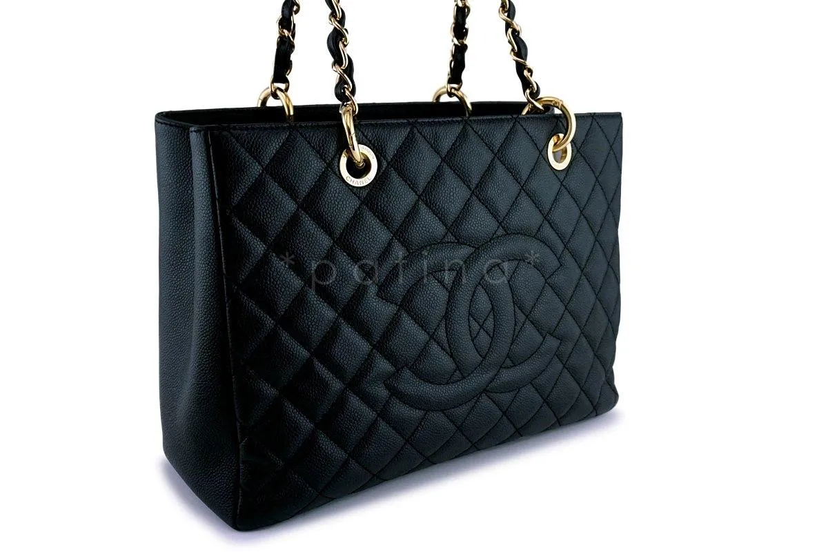 Chanel Black Caviar Classic Grand Shopper Tote GST Shopping Bag GHW