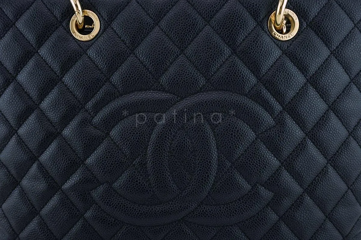 Chanel Black Caviar Classic Grand Shopper Tote GST Shopping Bag GHW