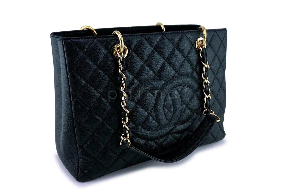 Chanel Black Caviar Classic Grand Shopper Tote GST Shopping Bag GHW