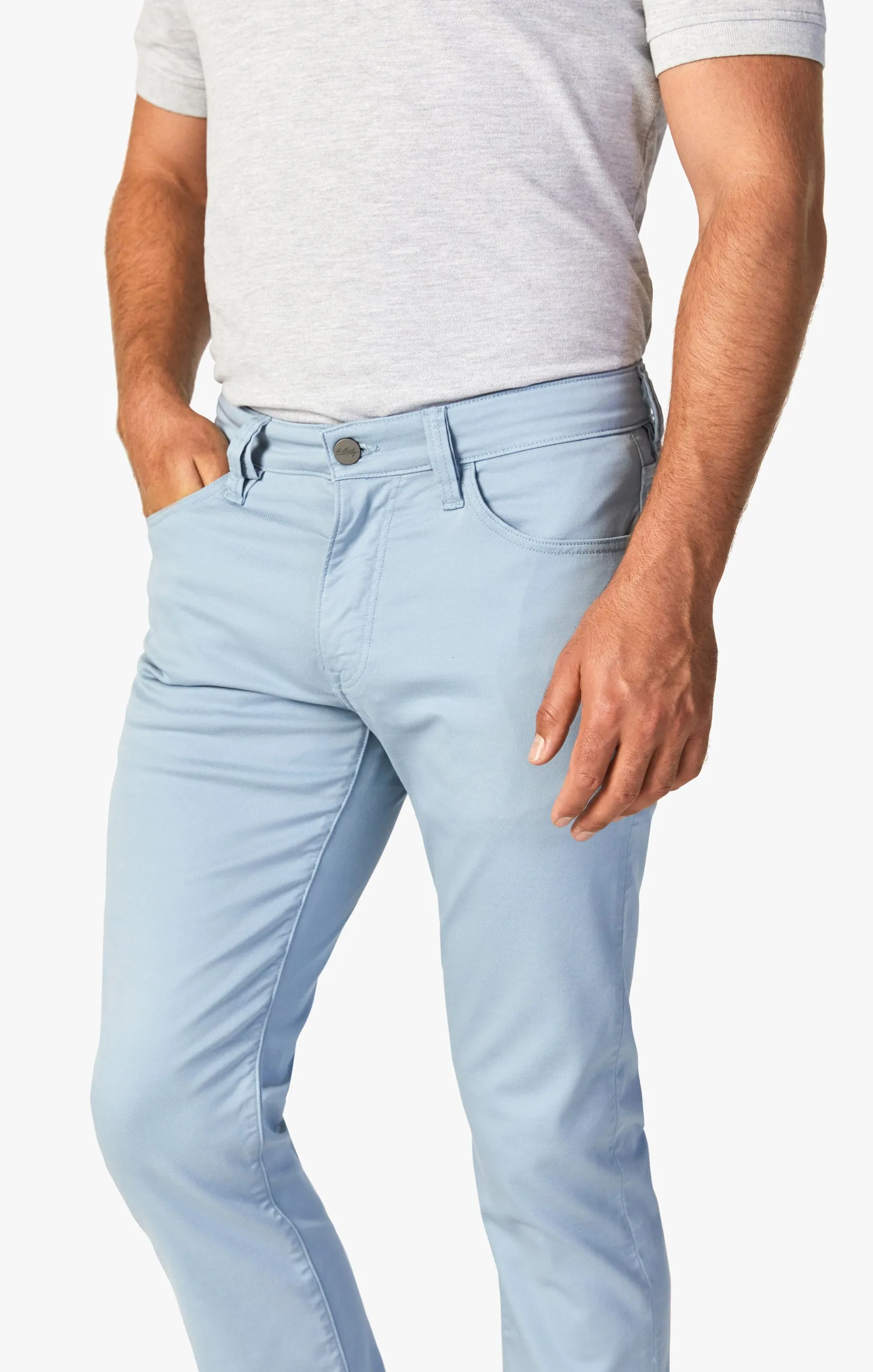 Charisma Relaxed Straight Pants In French Blue Summer Coolmax