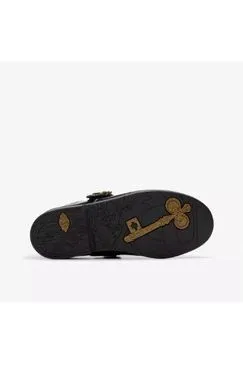 Clarks Lock Shine black patent school shoe