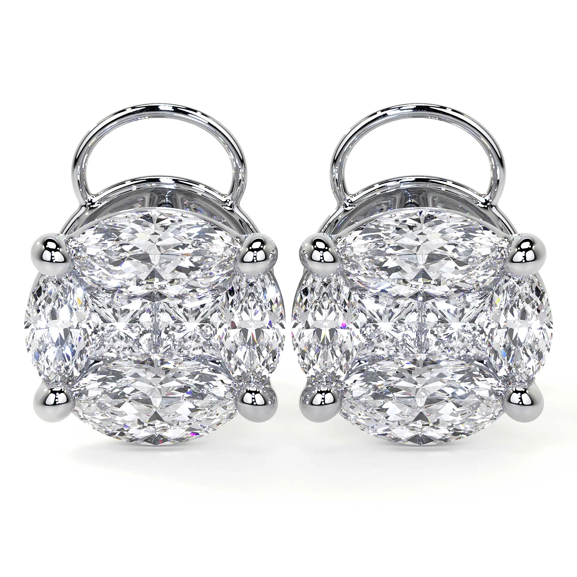 Cluster Diamond Earrings