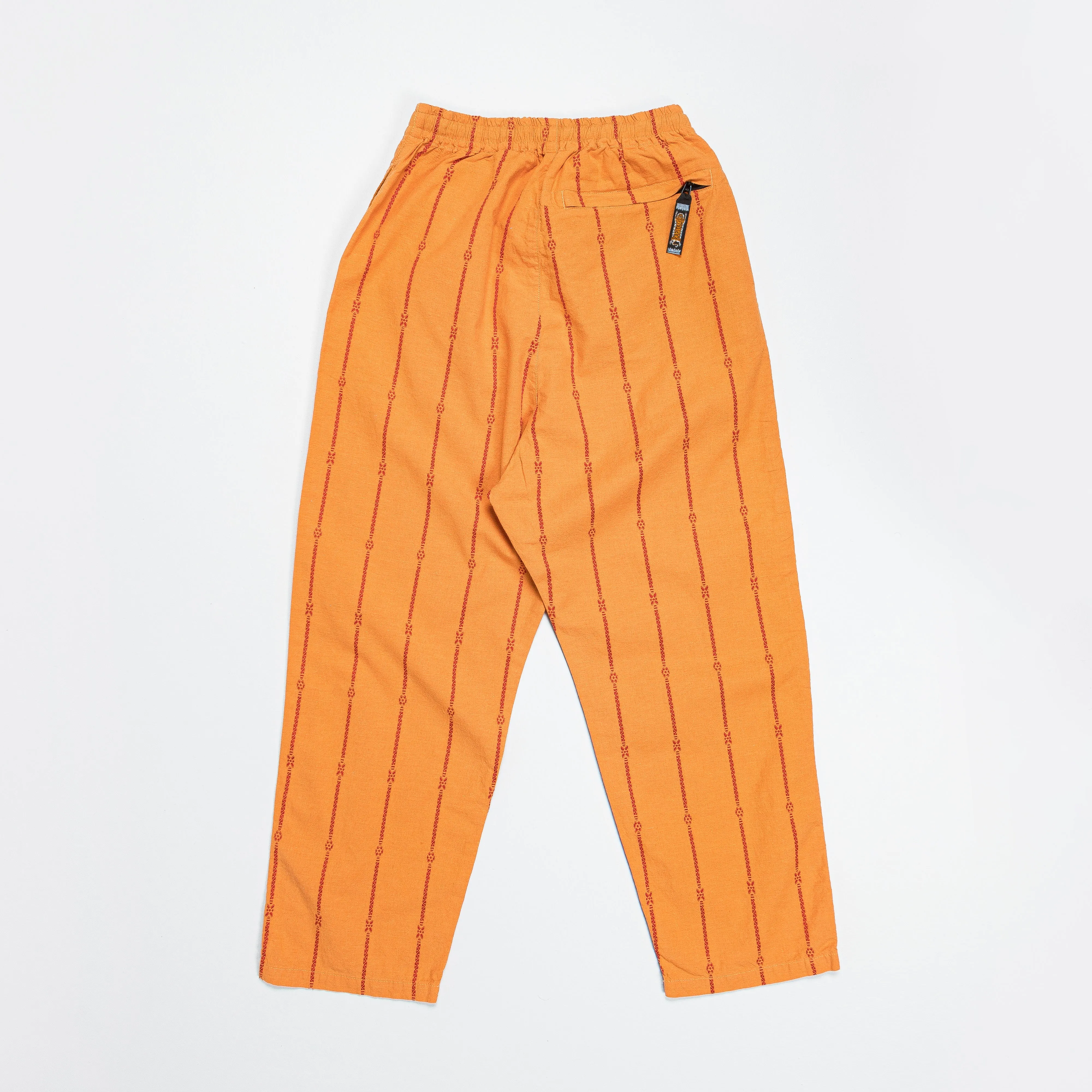 Cotton Linen SIAM Stripe EASY Pants - Orange