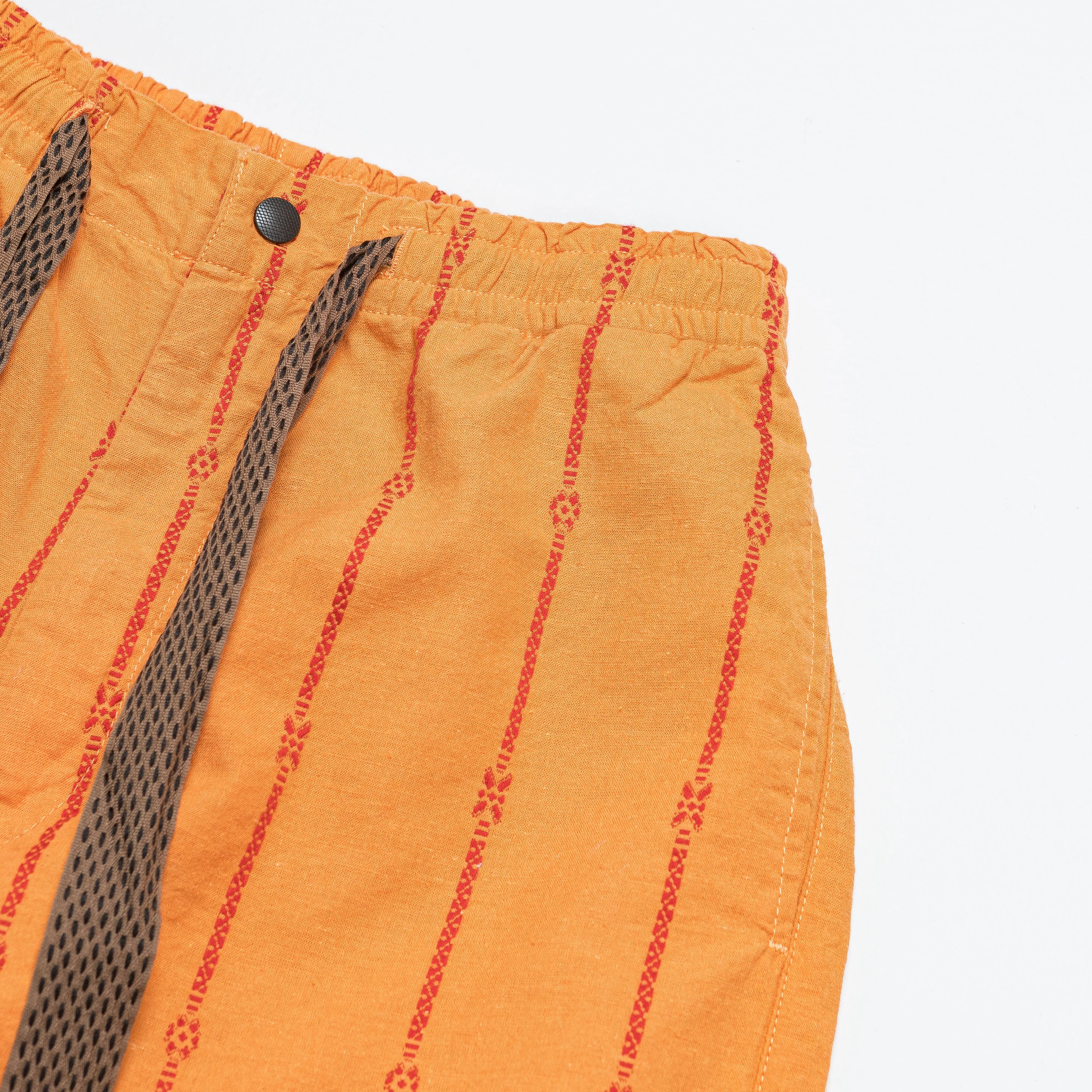 Cotton Linen SIAM Stripe EASY Pants - Orange