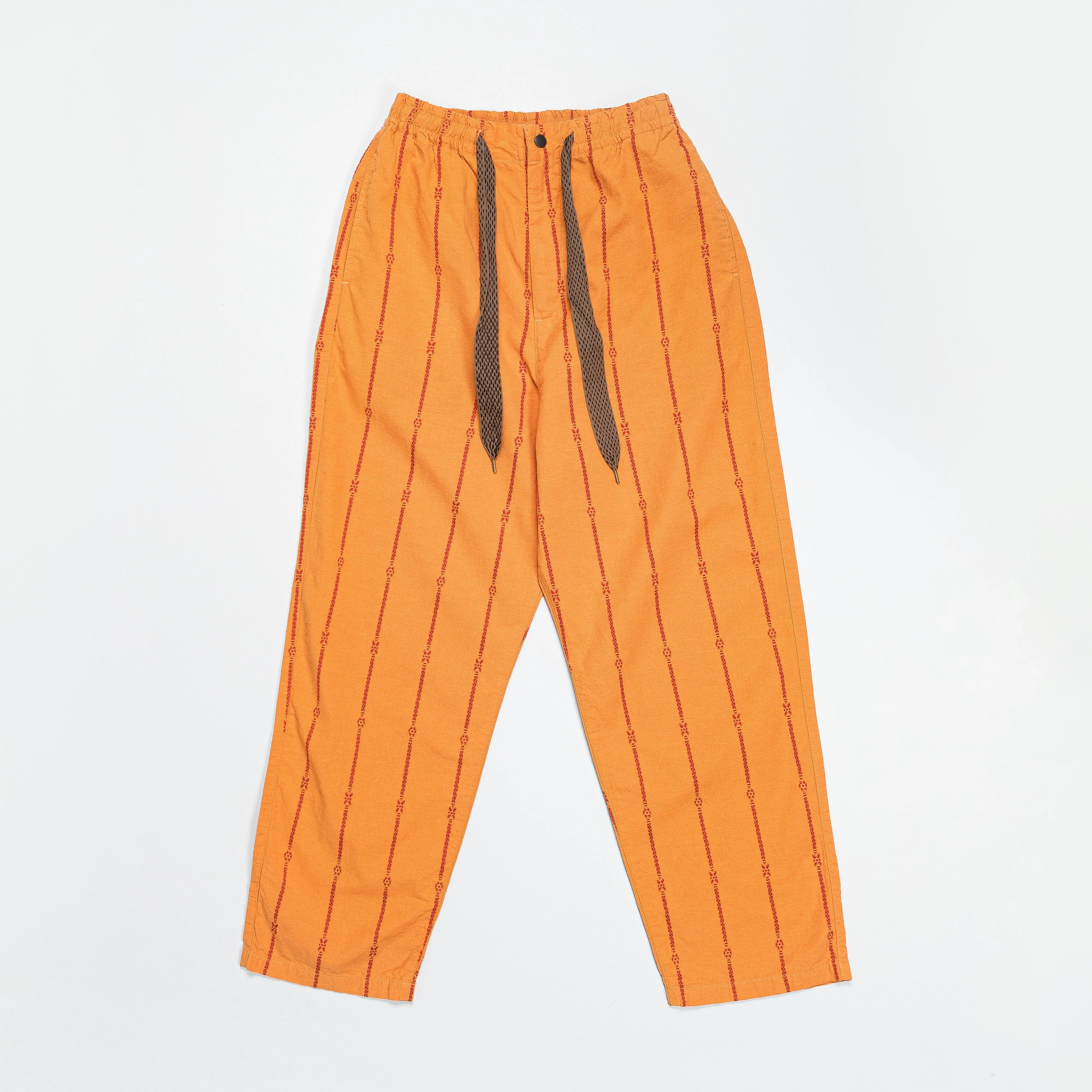 Cotton Linen SIAM Stripe EASY Pants - Orange