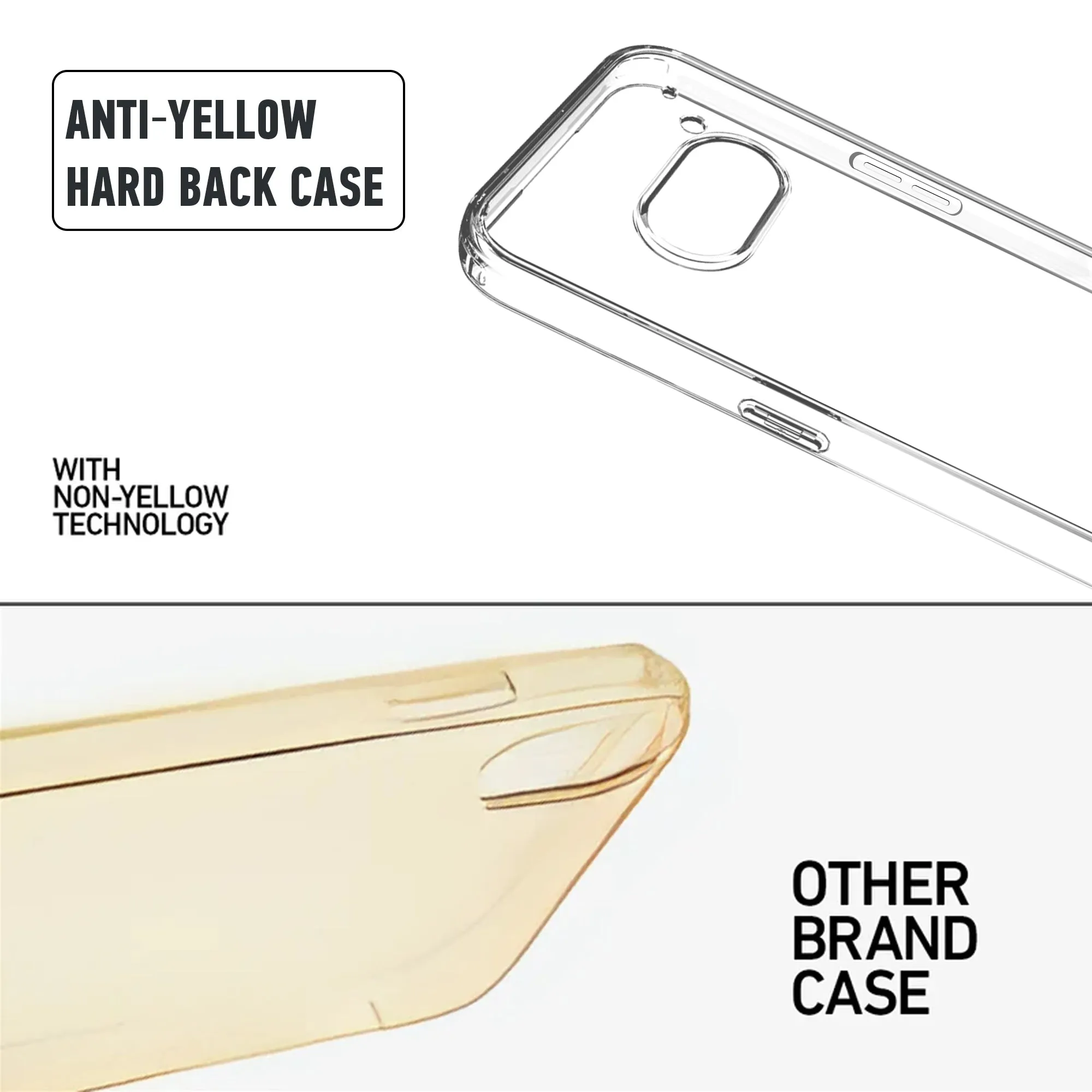 Crystal Clear Hard Back Anti-Yellowing Phone Case For Nothing Phone 2A