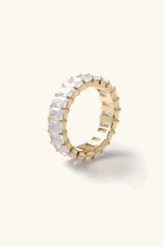 crystal ring - gold