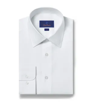 David Donahue Super Fine Twill Trim Fit Dress Shirt