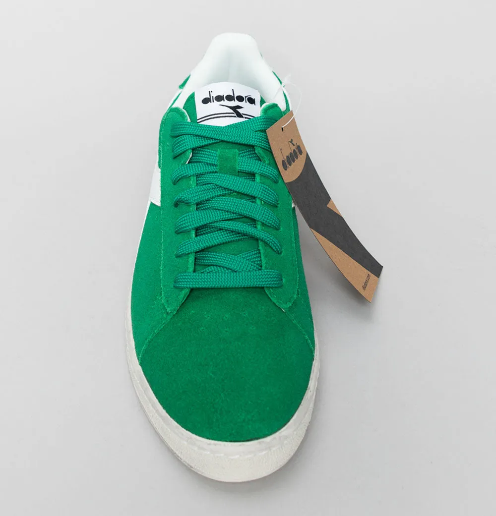 Diadora Game L Low Suede Trainers Green Peppermint