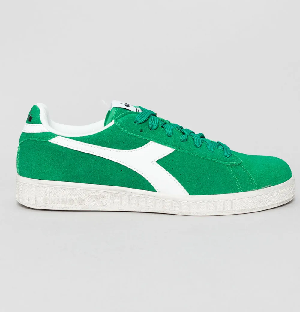 Diadora Game L Low Suede Trainers Green Peppermint