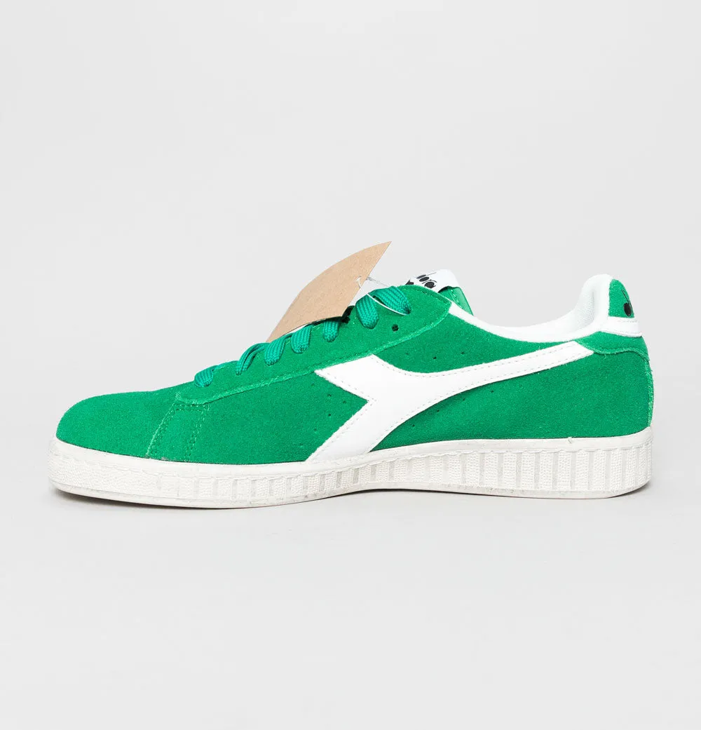 Diadora Game L Low Suede Trainers Green Peppermint