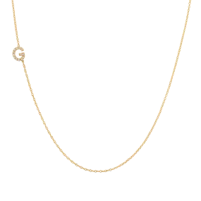 Diamond Asymmetrical Initial Necklace